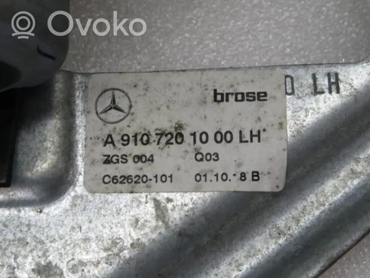 Mercedes-Benz Sprinter W907 W910 Meccanismo di sollevamento del finestrino anteriore senza motorino 