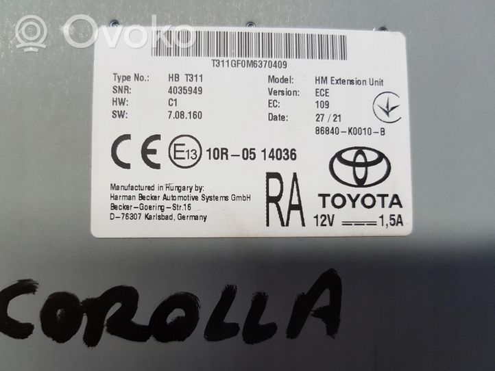 Toyota Corolla E210 E21 Navigacijos (GPS) valdymo blokas 86840-K0010-B