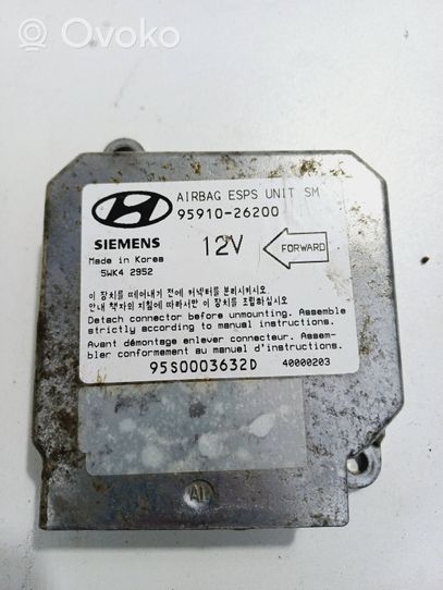 Hyundai Santa Fe Unidad de control/módulo del Airbag 9591026200