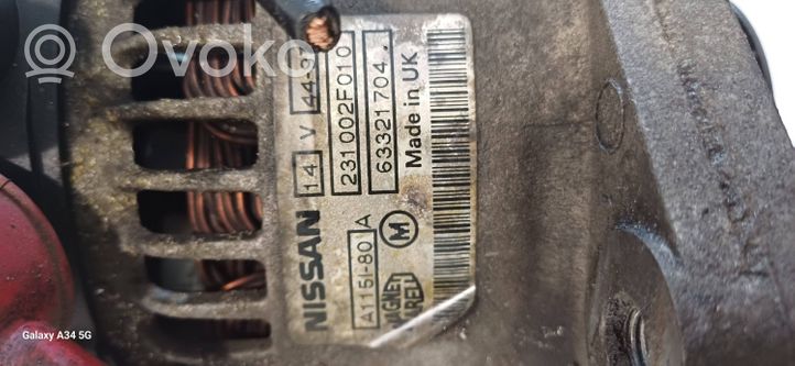 Nissan Primera Alternator 231002F010