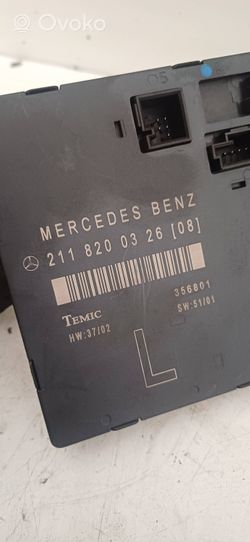 Mercedes-Benz E AMG W211 Unité de commande module de porte 2118200326