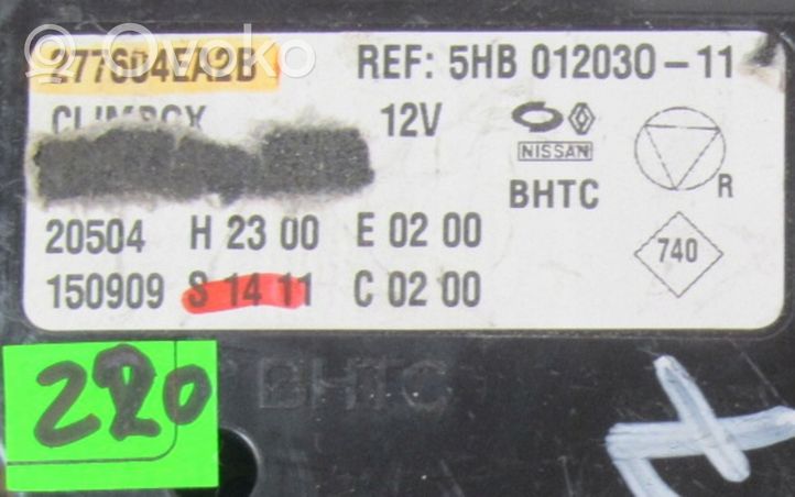 Nissan Qashqai Gaisa kondicioniera vadības bloka modulis 277604EA2B