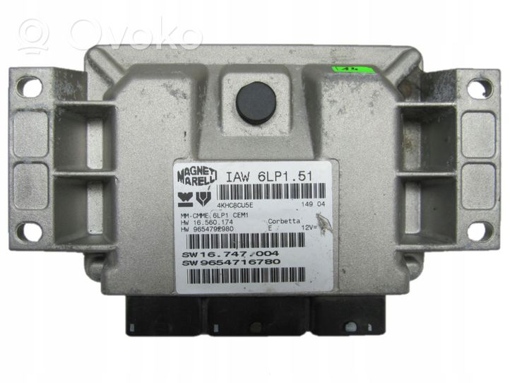 Peugeot 307 Calculateur moteur ECU 9654716780