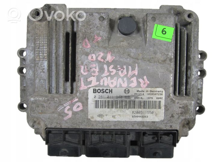 Renault Master II Sterownik / Moduł ECU 0281011940