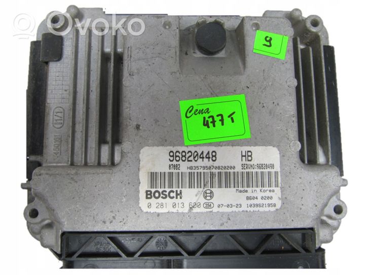 Chevrolet Nubira Sterownik / Moduł ECU 0281013600