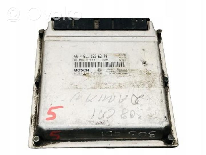 Mercedes-Benz Sprinter W901 W902 W903 W904 Unidad de control/módulo ECU del motor A6111536379