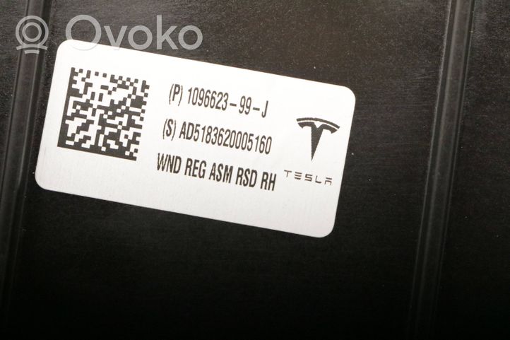 Tesla Model 3 Elektryczny podnośnik szyby drzwi tylnych 16937980