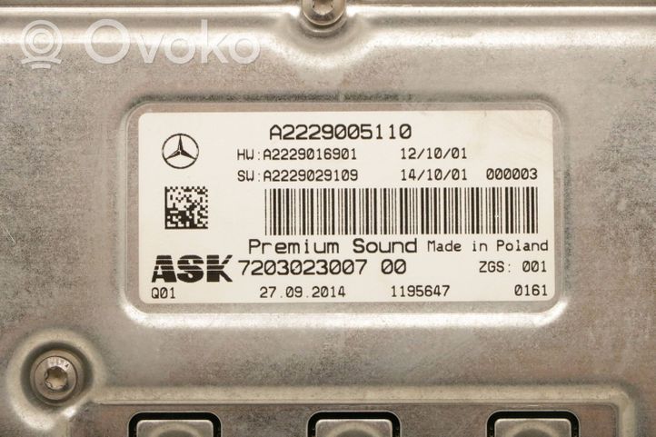 Mercedes-Benz S W222 Amplificatore A2229016901