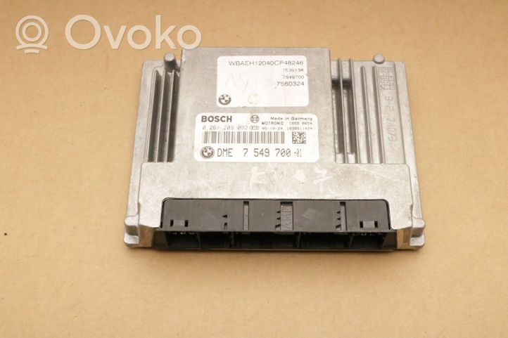 BMW 7 E65 E66 Unité de commande, module ECU de moteur 7549700