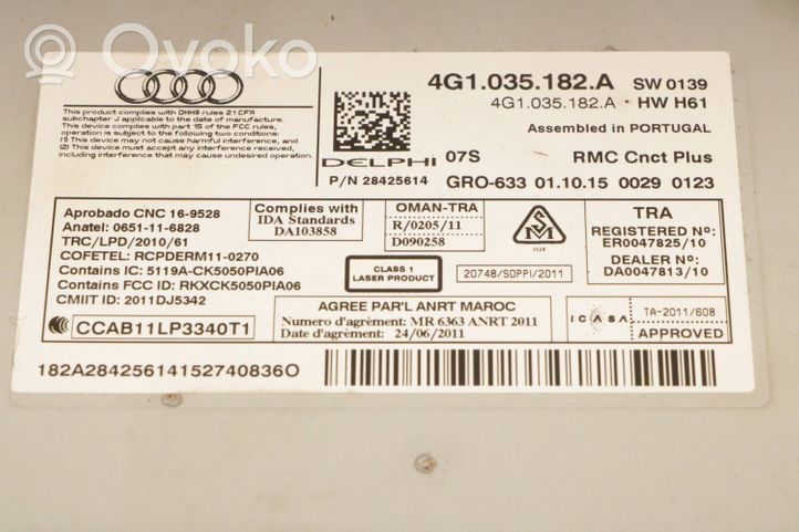 Audi A6 S6 C7 4G Radija/ CD/DVD grotuvas/ navigacija 4G1035182A