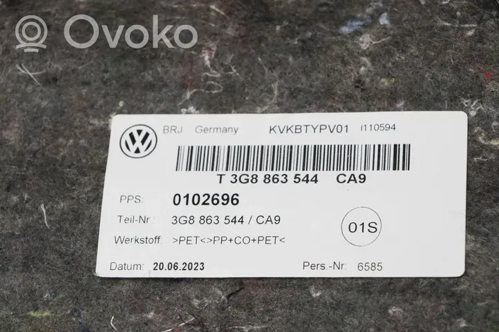 Volkswagen Arteon Shooting Brake Tapis de sol / moquette de cabine arrière 3G8863544