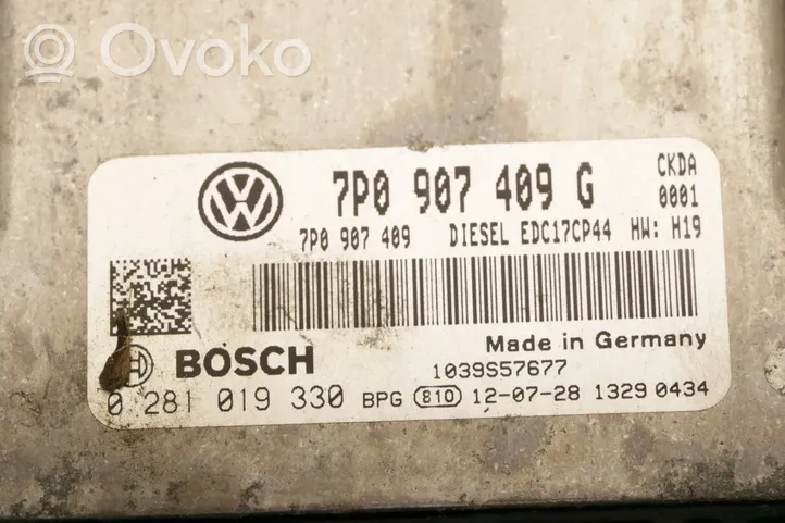 Volkswagen Touareg II Variklio valdymo blokas 7P0907409G