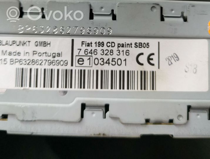 Fiat Punto (199) Radio/CD/DVD/GPS-pääyksikkö 7646328316