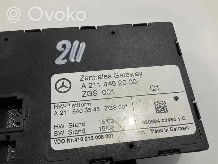 Mercedes-Benz E W211 Moduł sterowania Gateway A2115403545