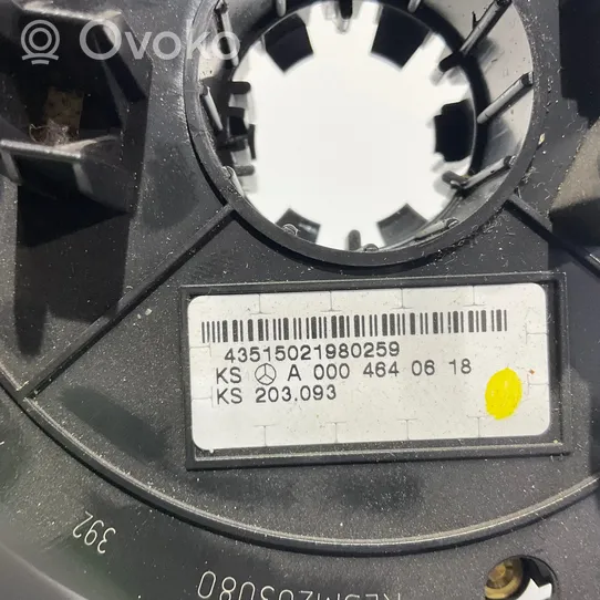 Mercedes-Benz CLK A209 C209 Taśma / Pierścień ślizgowy Airbag / SRS A0004640618