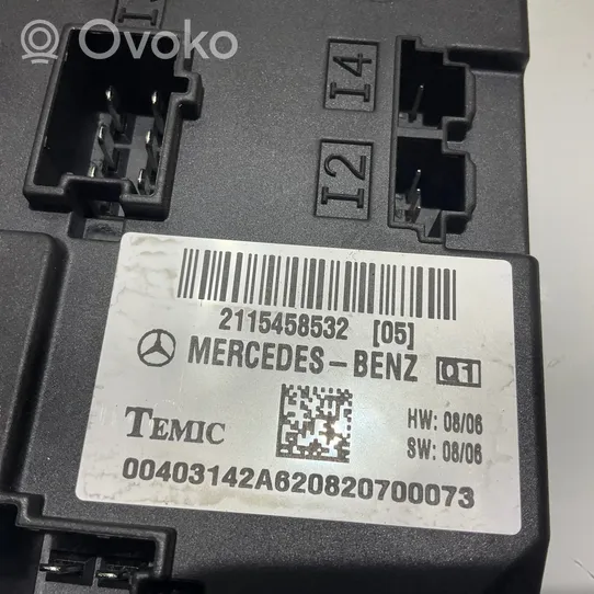 Mercedes-Benz E W211 Moduł / Sterownik komfortu 2115458532