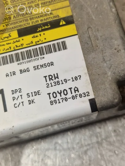 Toyota Corolla Verso AR10 Turvatyynyn ohjainlaite/moduuli 891700F032