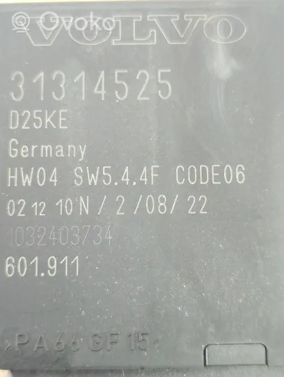Volvo S60 Unidad de control/módulo PDC de aparcamiento 31314525