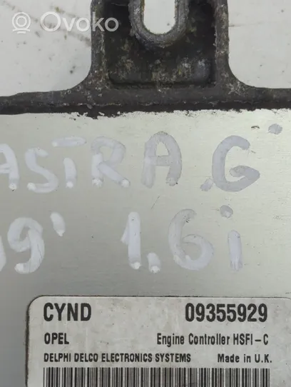 Opel Astra G Motorsteuergerät ECU 09355929