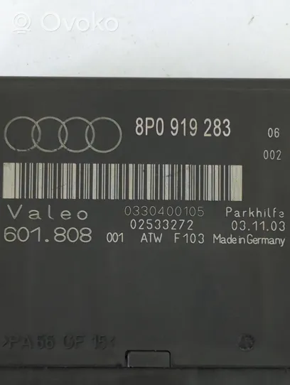 Audi A3 S3 8P Pysäköintitutkan (PCD) ohjainlaite/moduuli 8P0919283