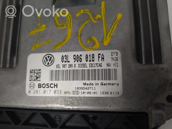 Volkswagen Tiguan Sterownik / Moduł ECU 03L906018FA