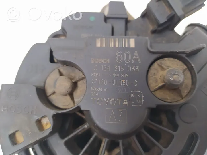 Toyota Hilux (AN10, AN20, AN30) Generatore/alternatore 0124315033