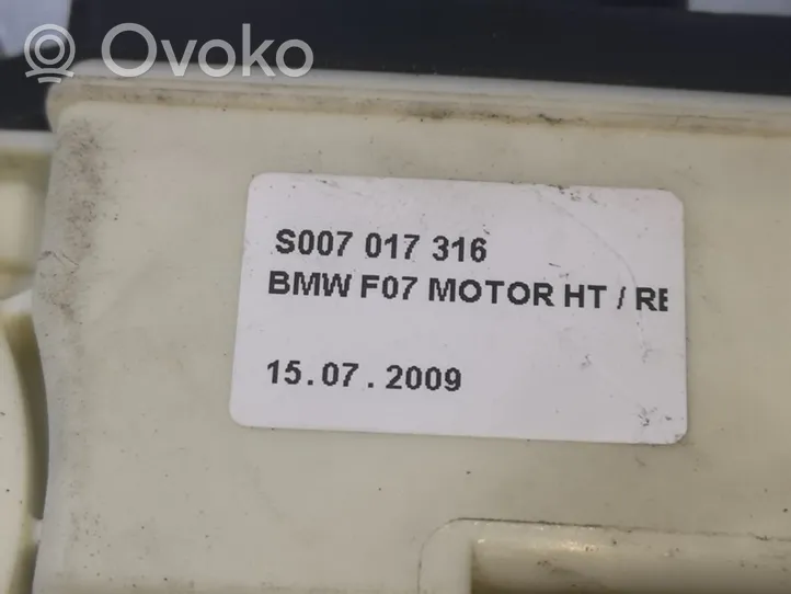 BMW 5 GT F07 Mécanisme lève-vitre de porte arrière avec moteur 007017316