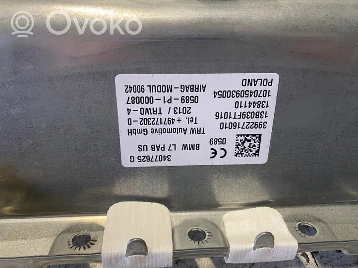 BMW 3 GT F34 Poduszka powietrzna Airbag pasażera 34077625