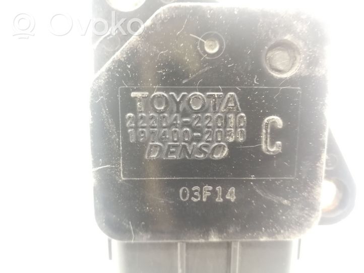 Toyota Prius (XW10) Misuratore di portata d'aria 2220422010