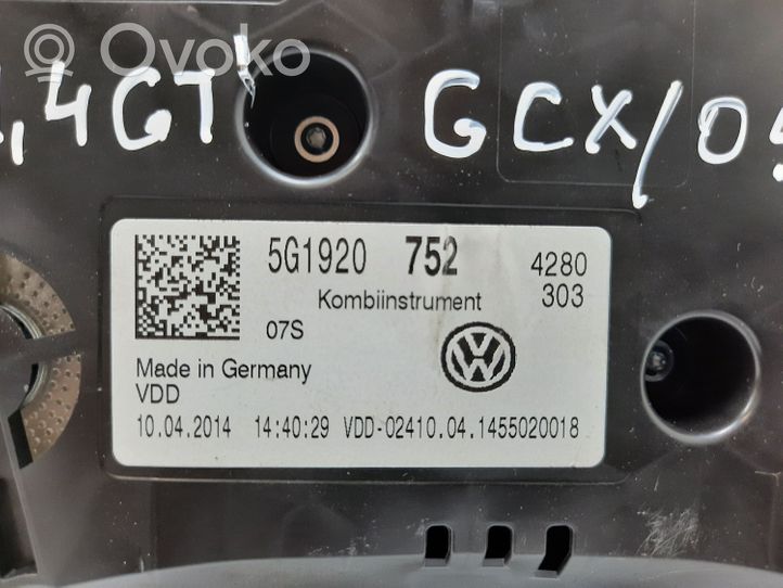 Volkswagen Golf VII Nopeusmittari (mittaristo) 5G1920752