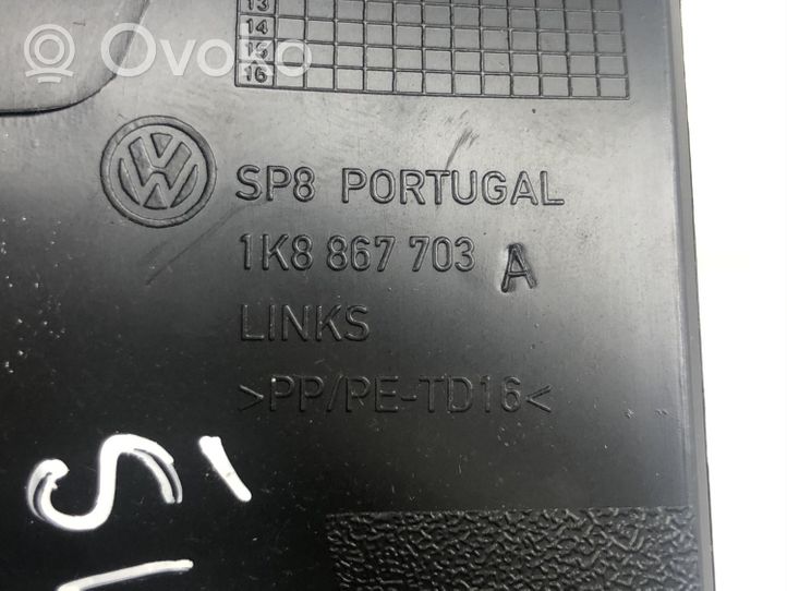 Volkswagen Scirocco Dolny panel schowka koła zapasowego 1K8867703