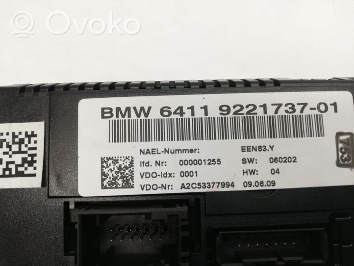 BMW X1 E84 Przełącznik / Włącznik nawiewu dmuchawy 922173701