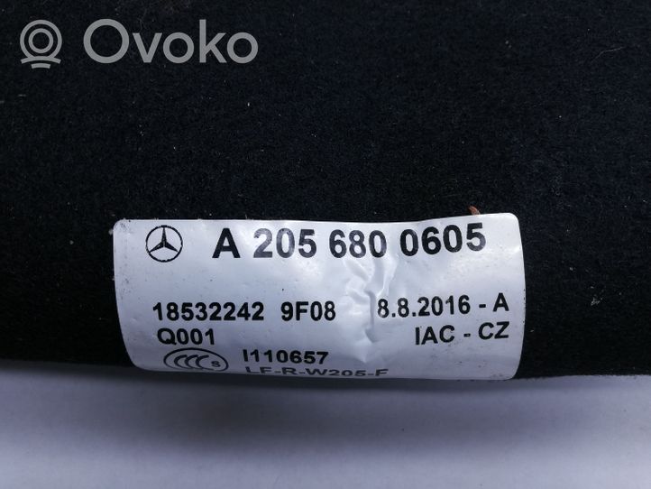 Mercedes-Benz C W205 Tappeto di rivestimento del fondo del bagagliaio/baule A2056800605