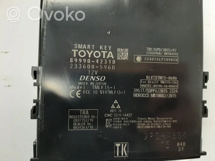 Toyota RAV 4 (XA50) Avaimettoman käytön ohjainlaite/moduuli 8999042310