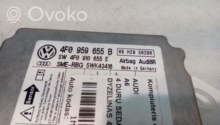 Audi A6 S6 C6 4F Oro pagalvių valdymo blokas 4F0959655B