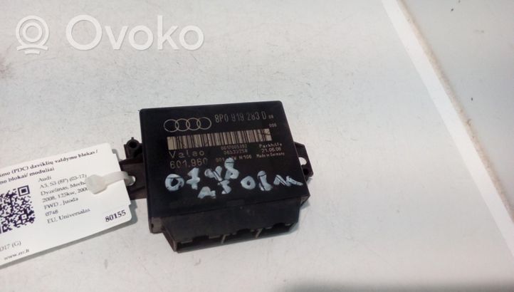 Audi A3 S3 8P Unité de commande, module PDC aide au stationnement 8P0919283D