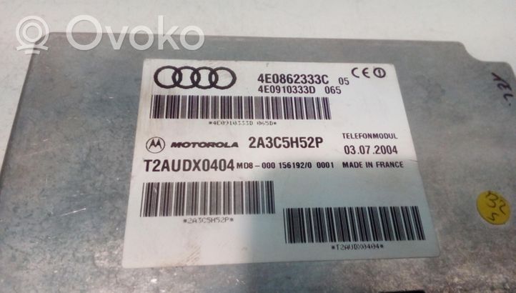 Audi A8 S8 D3 4E Puhelimen käyttöyksikkö/-moduuli 4E0862333C