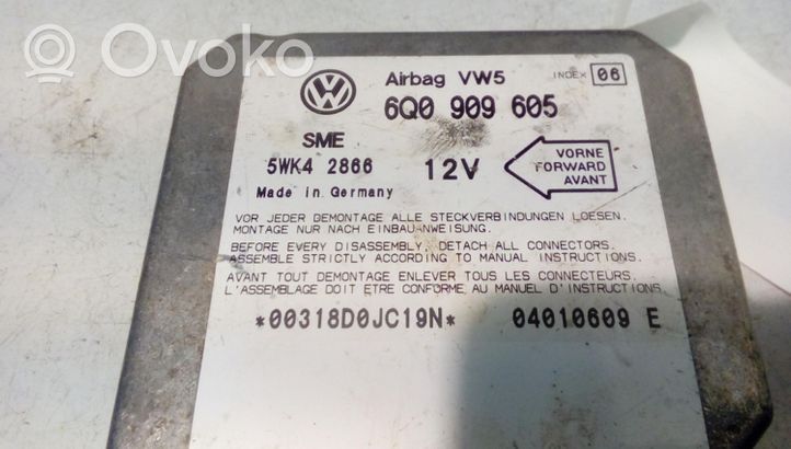 Volkswagen Sharan Sterownik / Moduł Airbag 6Q0909605