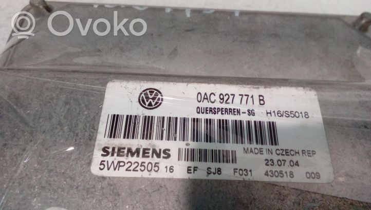 Volkswagen Touareg I Sterownik / Moduł skrzyni biegów 0AC927771B