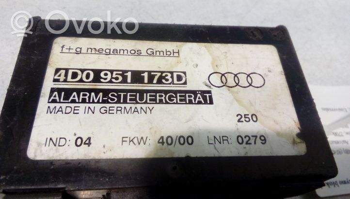 Audi A6 S6 C5 4B Hälytyksen ohjainlaite/moduuli 4D0951173D