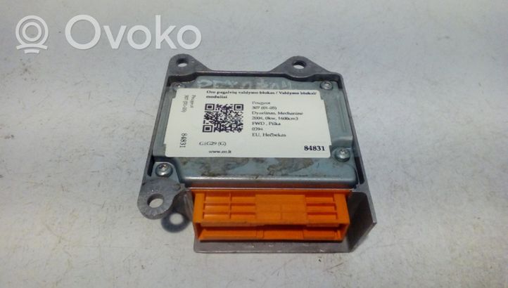 Peugeot 307 Module de contrôle airbag 9652712180