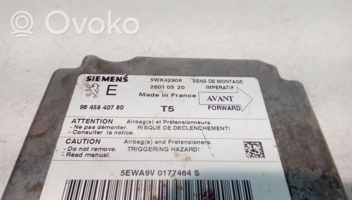 Peugeot 307 Module de contrôle airbag 9645840780