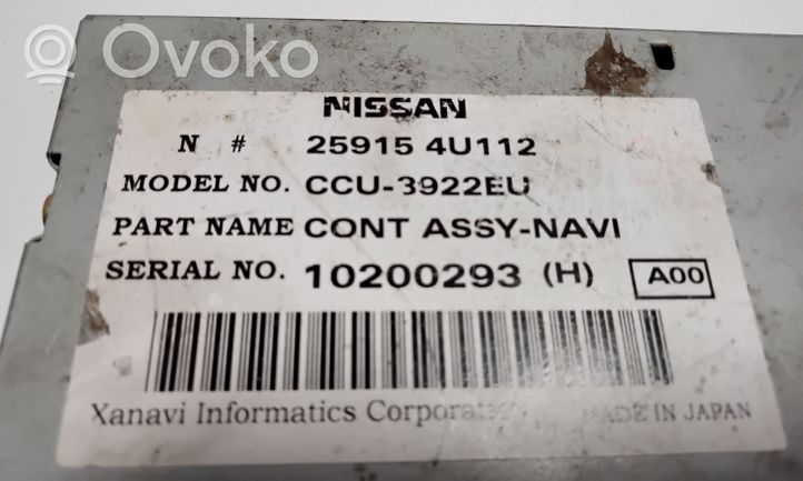 Nissan Almera Tino Navigaatioyksikkö CD/DVD-soitin 259154U112