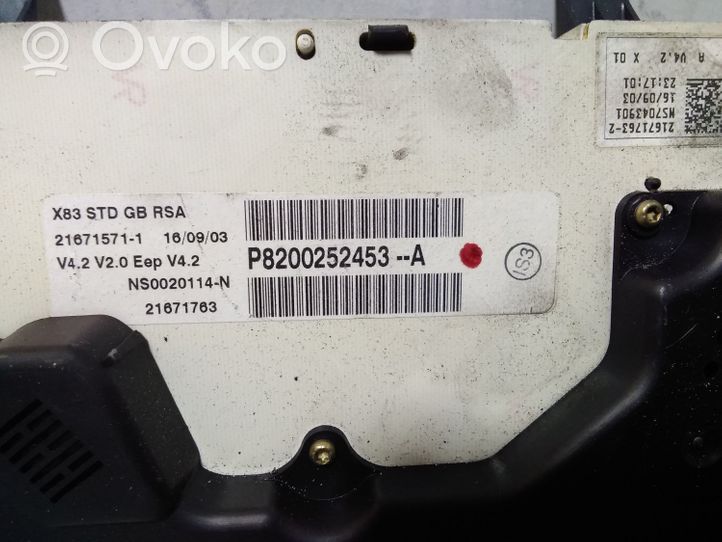 Nissan Primastar Tachimetro (quadro strumenti) P8200252453A