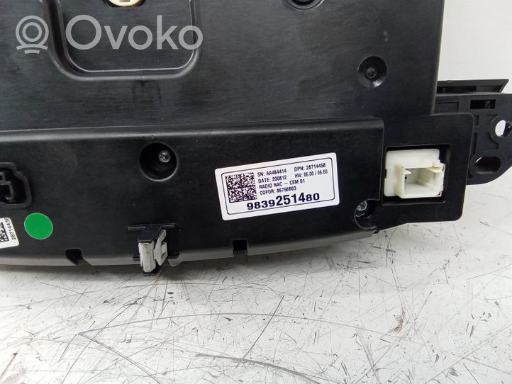 Opel Grandland X Monitor / wyświetlacz / ekran 9839251480