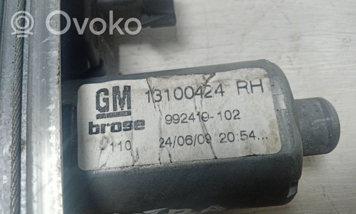 Opel Astra H Elektryczny podnośnik szyby drzwi tylnych 13100424RH