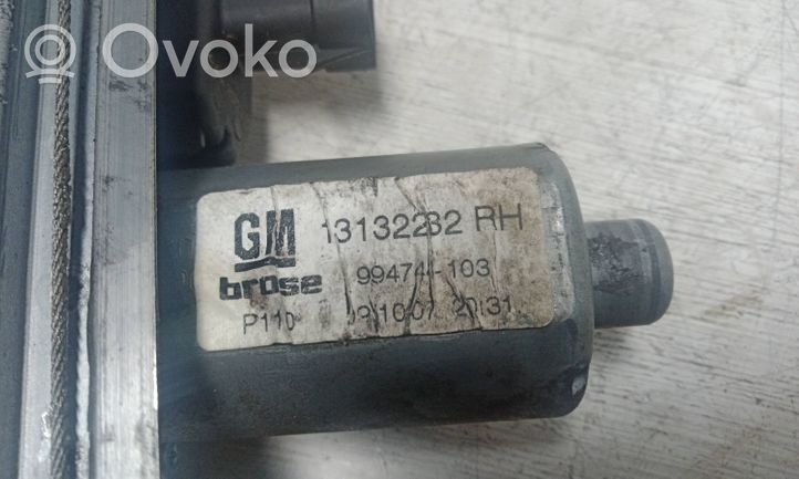 Opel Zafira B Mécanisme lève-vitre de porte arrière avec moteur 13132232RH