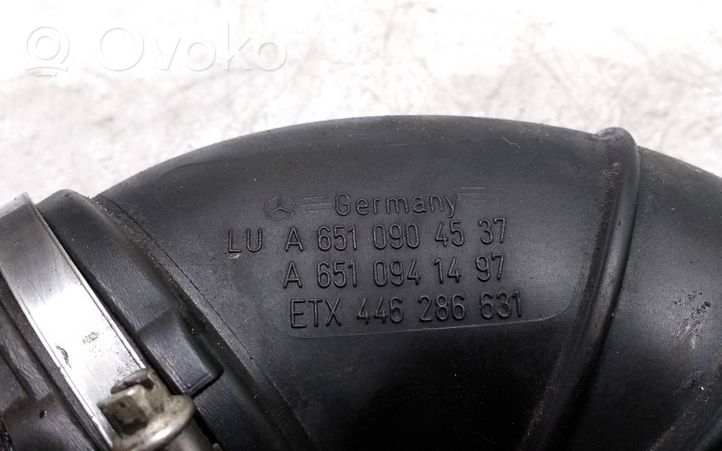 Mercedes-Benz E W212 Parte del condotto di aspirazione dell'aria A6510904537