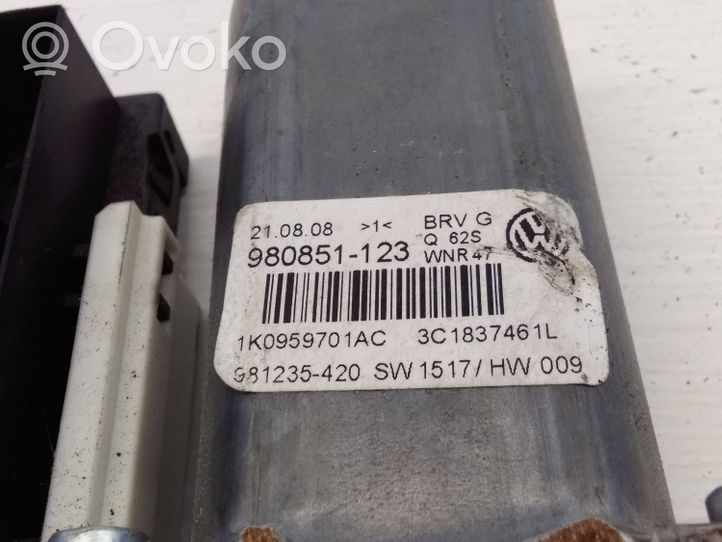 Volkswagen PASSAT B6 Silniczek podnośnika szyby drzwi przednich 1K0959701AC