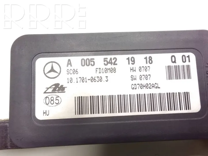 Mercedes-Benz C W204 ESP (elektroniskās stabilitātes programmas) sensors (paātrinājuma sensors) A0055421918